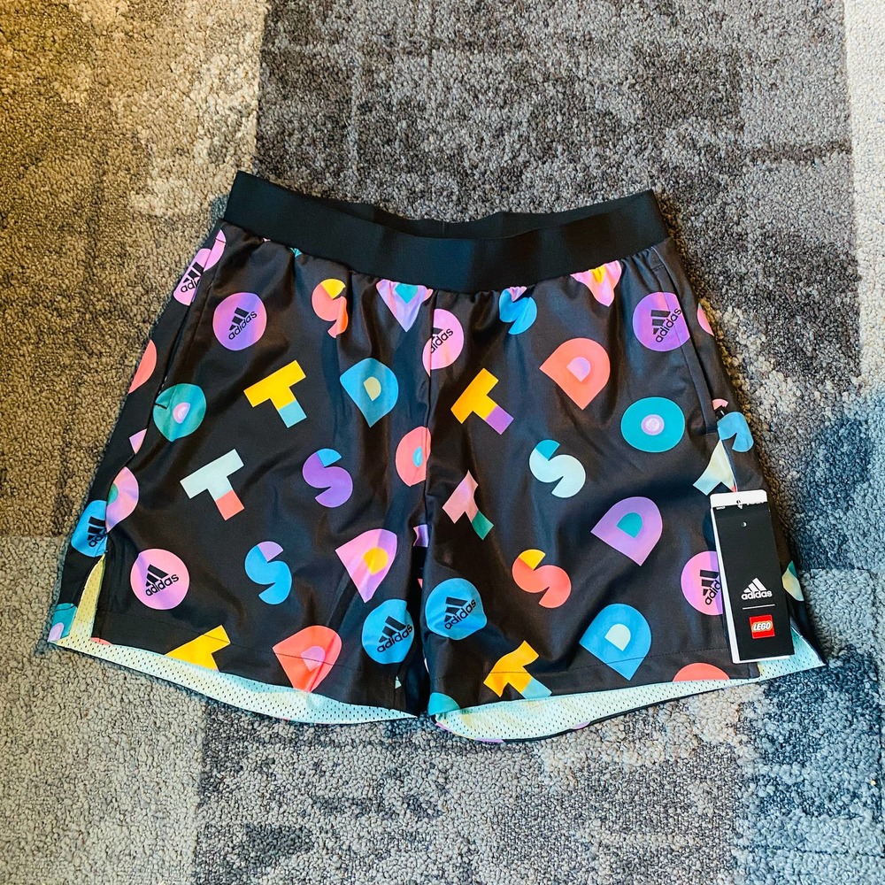 Adidas LEGO Dots Reversible Mesh Shorts NEW XL Girls